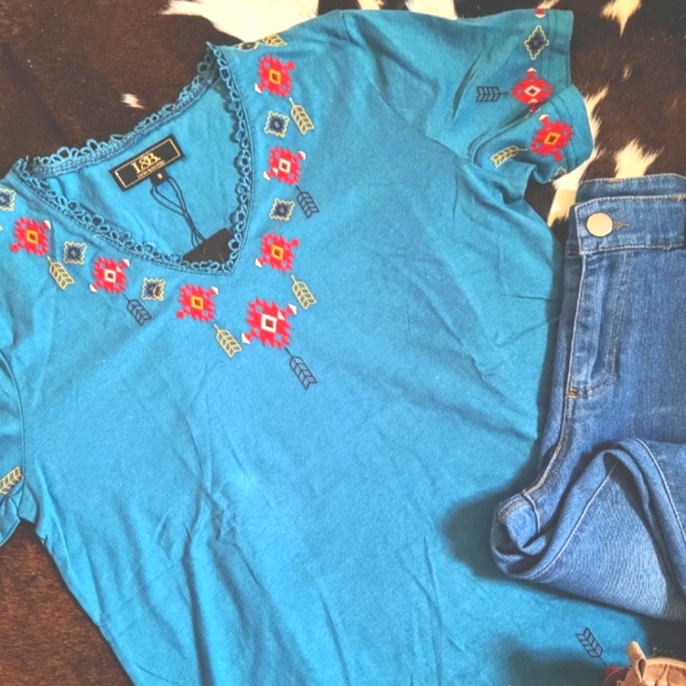 Oversized Southwestern Tee